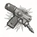 see power drill tattoo design idea