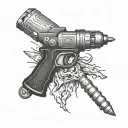see power drill tattoo design idea