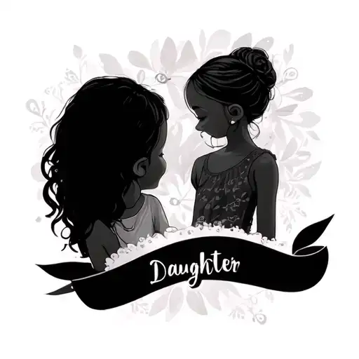 daughter name tatto tattoo design idea