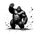 trash polka king kong tattoo design idea