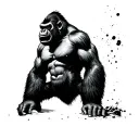 trash polka king kong tattoo design idea