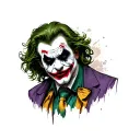 joker with haha  tattoo design idea