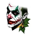 joker with haha  tattoo design idea