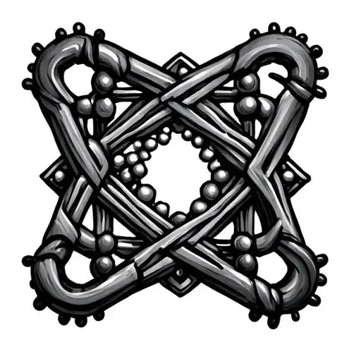 Create a design interlinking solana blockchain and a DMT molecule or its chemical structure  tattoo design idea