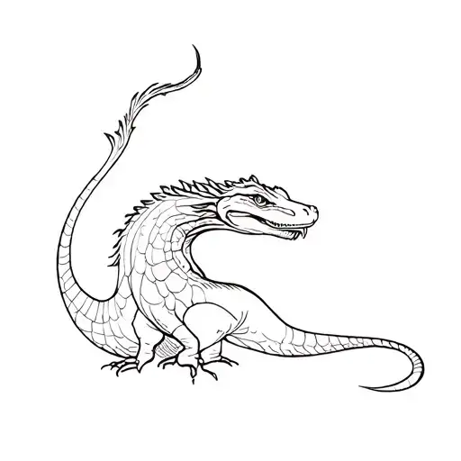 komodo dragon tattoo tattoo design idea