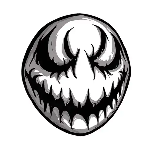 Evil Smiley Face tattoo design idea