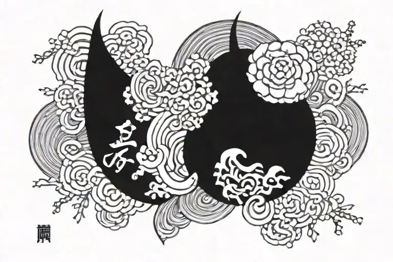 Japanese deep quote about strength and resilience tattoo design idea