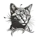 Cat Memorial tattoo design idea