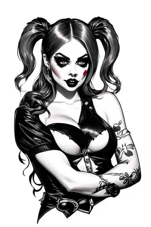 Harley Quinn inspired tattoo tattoo design idea
