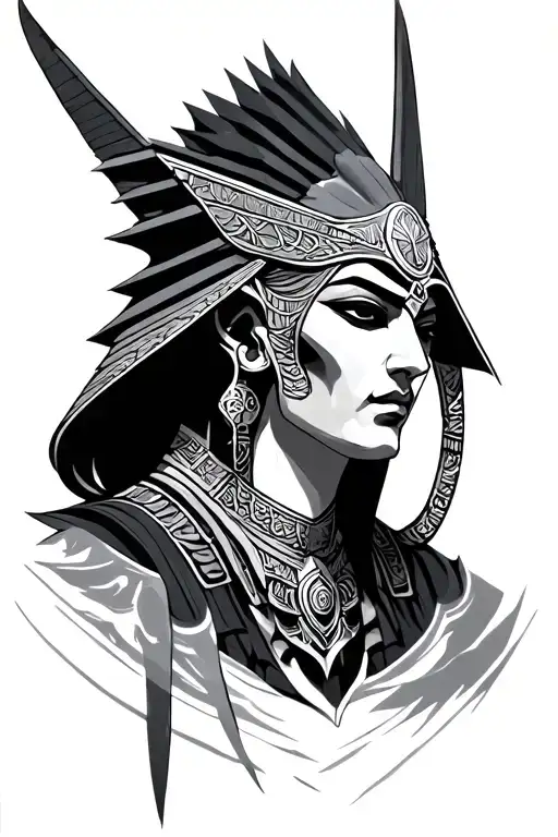 Osiris protecting tattoo design idea