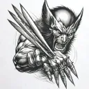 wolverine claws slash tattoo design idea