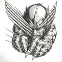 wolverine claws slash tattoo design idea