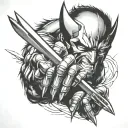 wolverine claws slash tattoo design idea