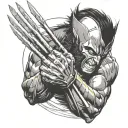 wolverine claws slash tattoo design idea