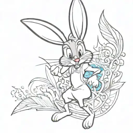 bugs bunny tattoo design idea