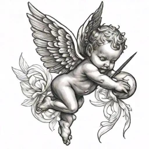 Baby Cupid tattoo design idea