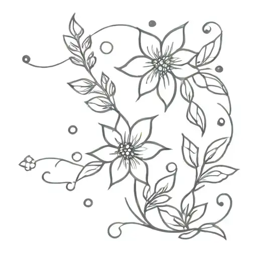 Mexican confetti and catrines tattoo design idea