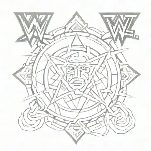 wwe you can't c me logo tattoo design idea