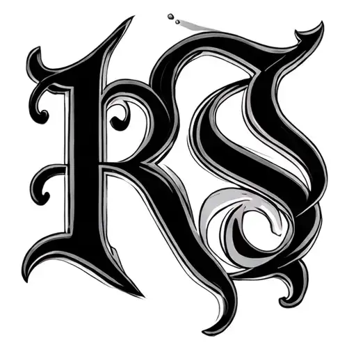 i want letter RS which can be read backwards aswell like an anagram tattoo design idea