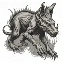 Cryptid Chupacabra tattoo design idea
