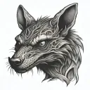 Cryptid Chupacabra tattoo design idea