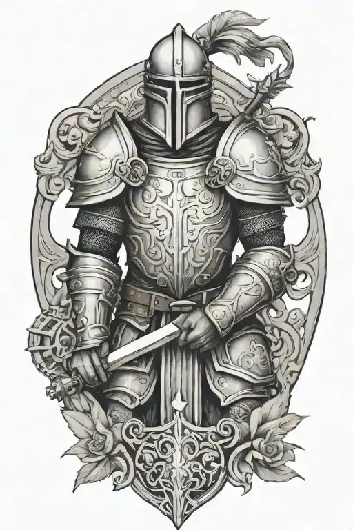 full armor of god tattoo design idea