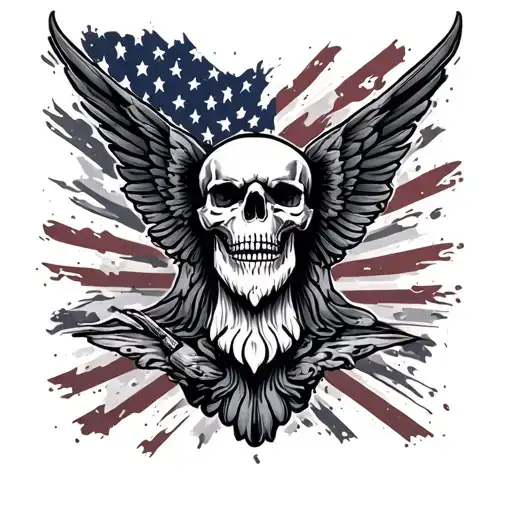 Patriotic tattoo design idea