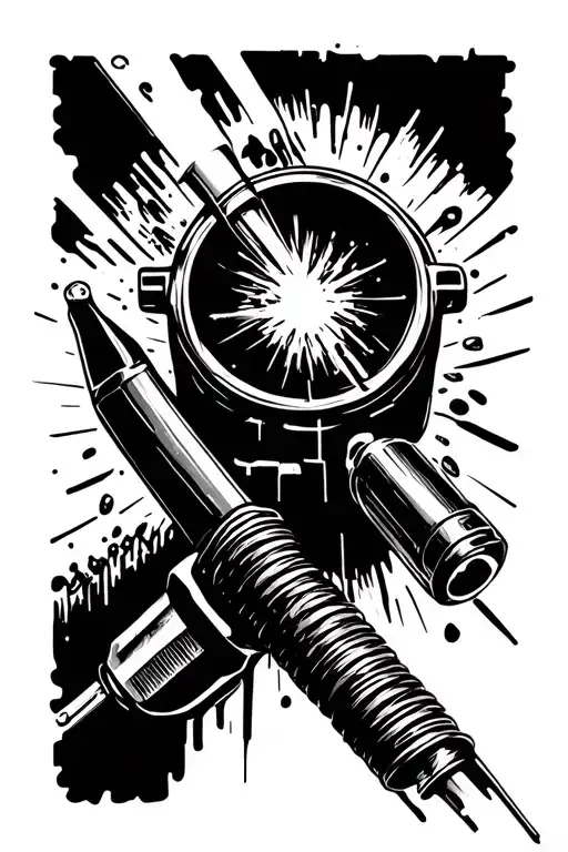 welding tools tattoo design idea