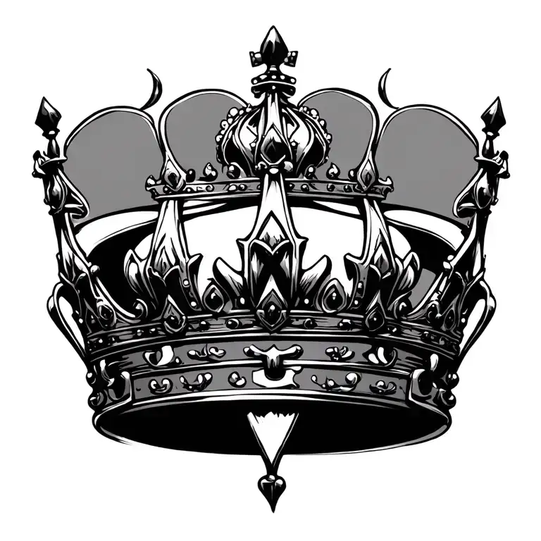 King of the end put the crown on the bottom tattoo design idea