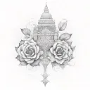 combination of two names Ashwin+Heena tattoo design idea