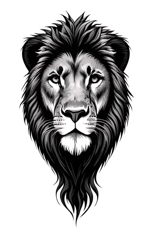 Australia Sheppard head, lion's head tattoo design idea