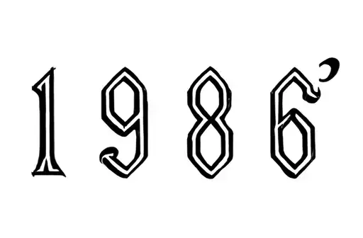 "1986" tattoo design idea