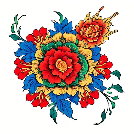 Sicilian Flag tattoo design idea