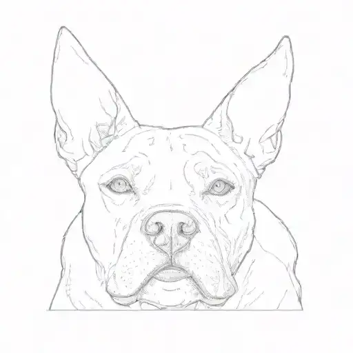 a pit bull terrier tattoo design idea