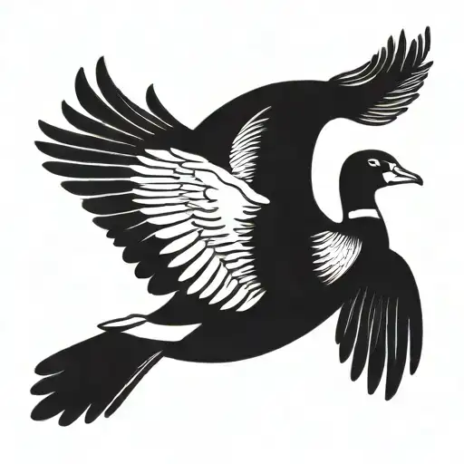 open pack of cigarettes with a goose and the year 1936-2019 tattoo design idea