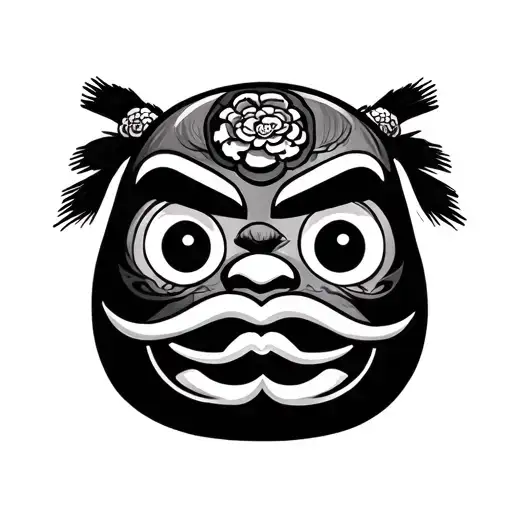 Japanese Daruma Doll tattoo design idea