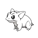 Bulbasaur japanese wall art tattoo design idea