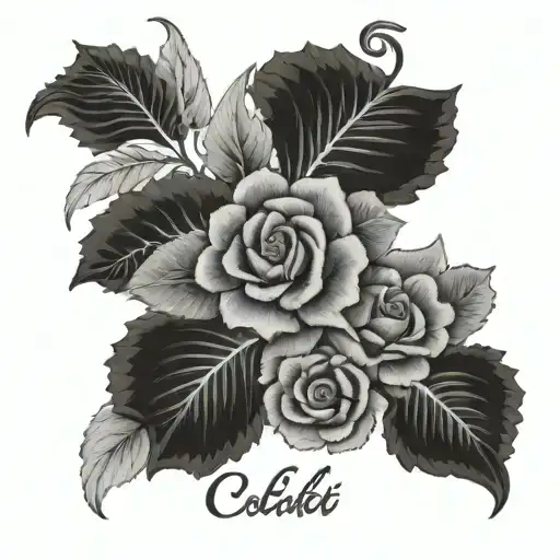 crochet the word coexhist tattoo design idea