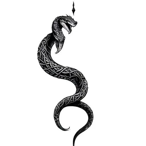 Celtic Snake tattoo design idea