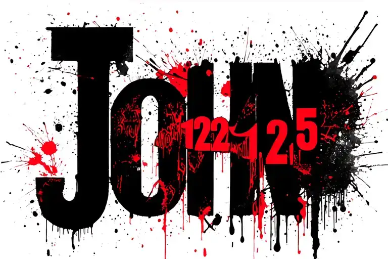 "John 12 25" lettering tattoo design idea