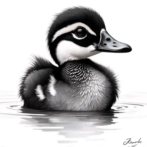 Duckling tattoo design idea