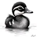 Duckling tattoo design idea