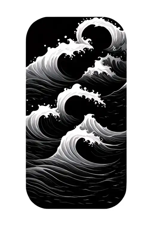 i want a minimalist tattoo with 4 waves representing me, my wife, my son, and my daughter tattoo design idea