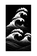 i want a minimalist tattoo with 4 waves representing me, my wife, my son, and my daughter tattoo design idea
