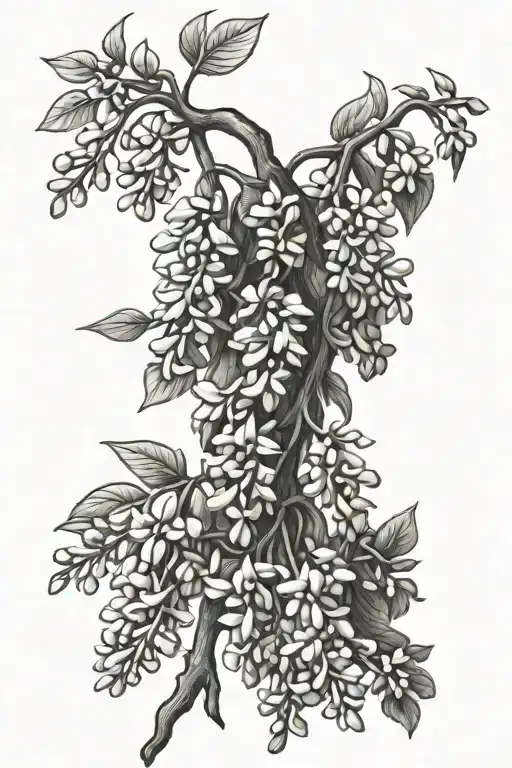 wisteria tattoo design idea