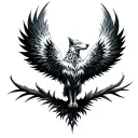 Wolf Phoenix tattoo design idea
