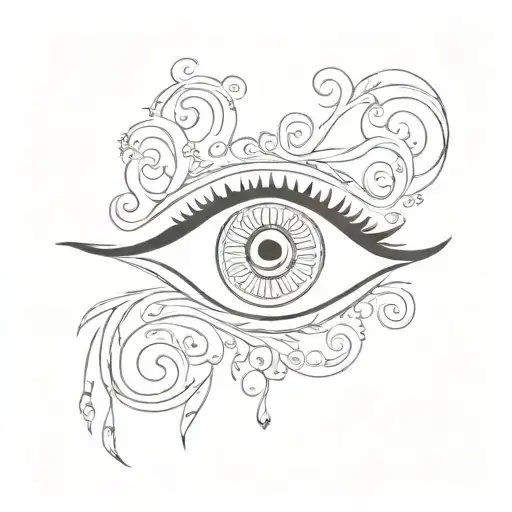 Hungarian Gypsy eye symbol tattoo design idea