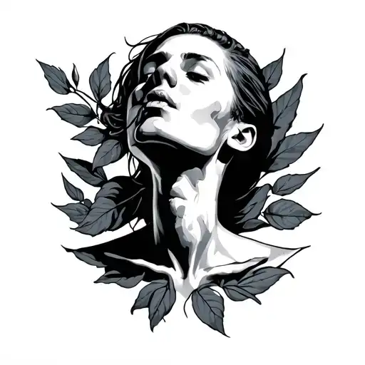 choke hand on neck tattoo design idea