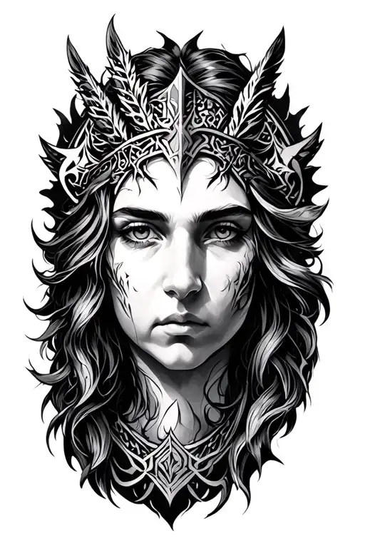 Nordic mythology tattoo design idea