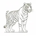 Tiger full body tattoo design idea
